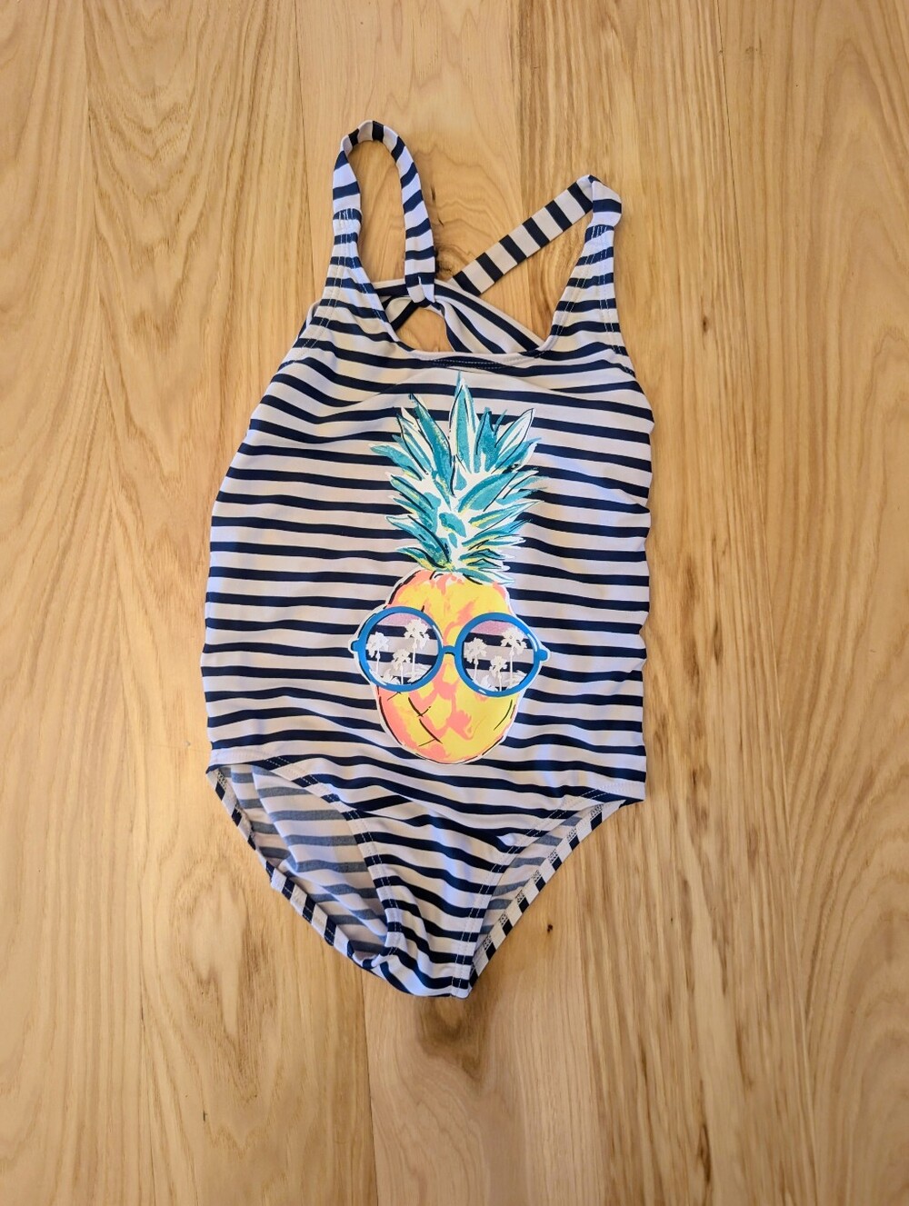 OshKosh B'gosh Navy and White Striped Swimsuit
